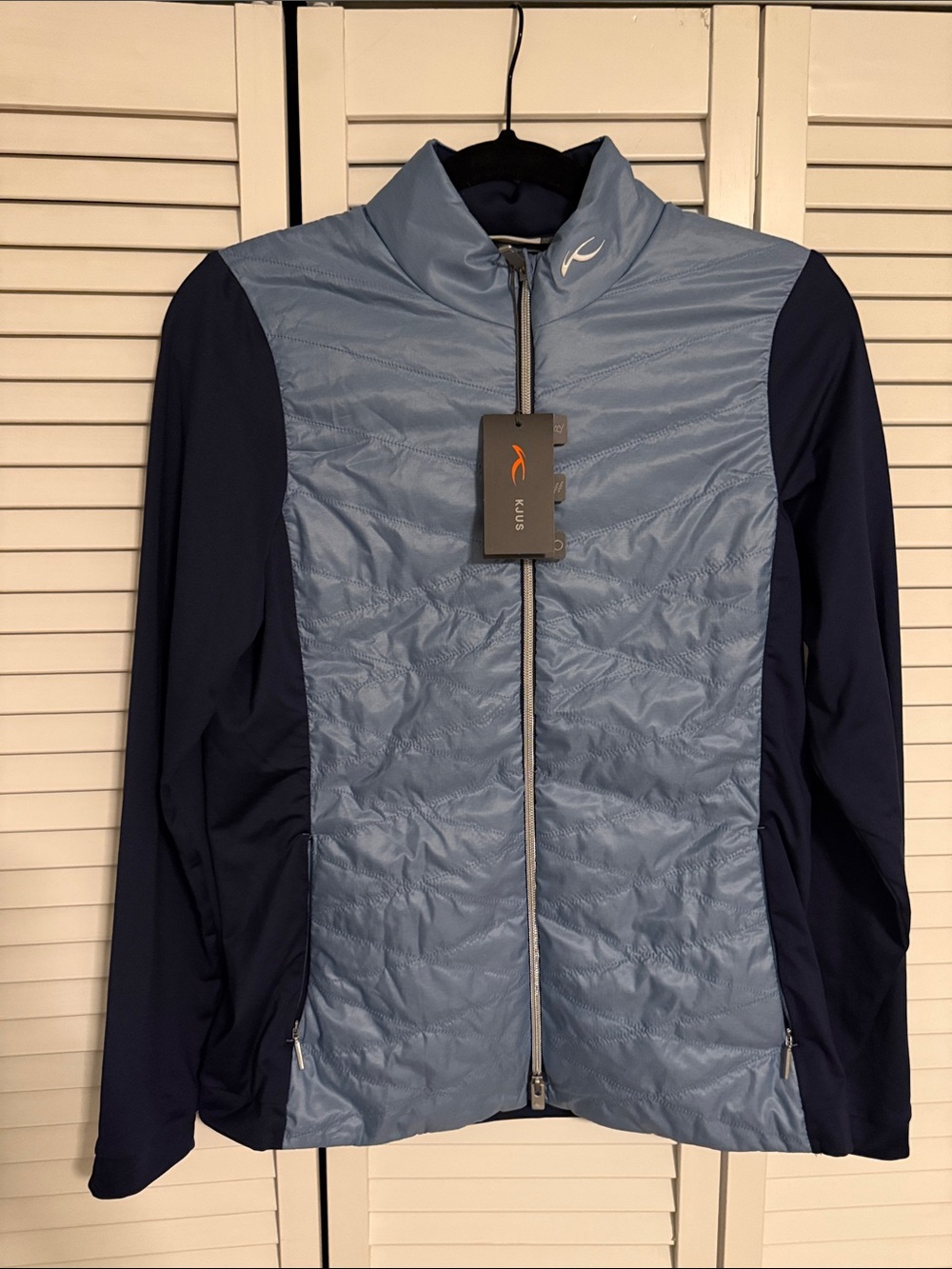 Women’s Two-Tone Light Blue & Navy Hybrid Jacket